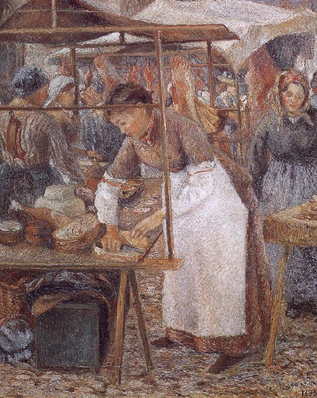 Camille Pissarro woman selling pork